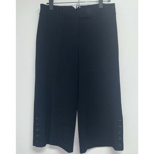 Ann Taylor LOFT ANN Cropped Crop Capri Dress Pants Size 4 Black Dressy